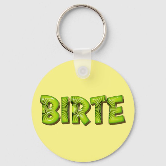 Chaveiro Birte Name Kiwi Design Schlüsselanhänger (Frente)