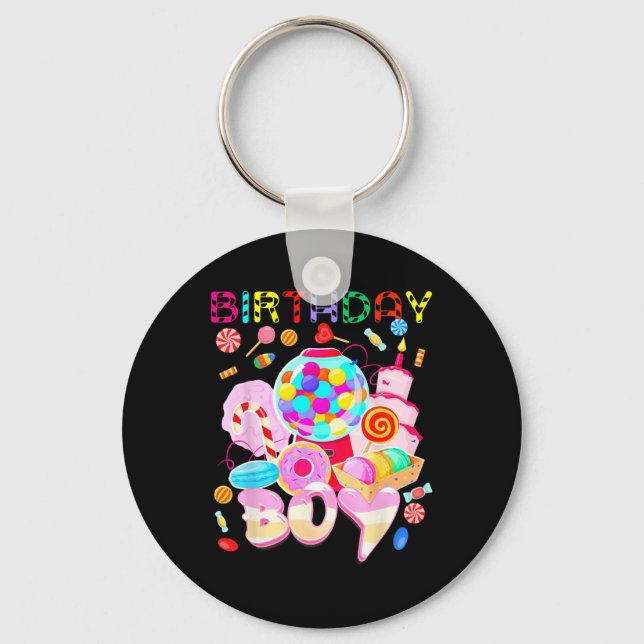 Chaveiro Birthday Boy Candy Land Candy Candy Crew Docinho (Frente)