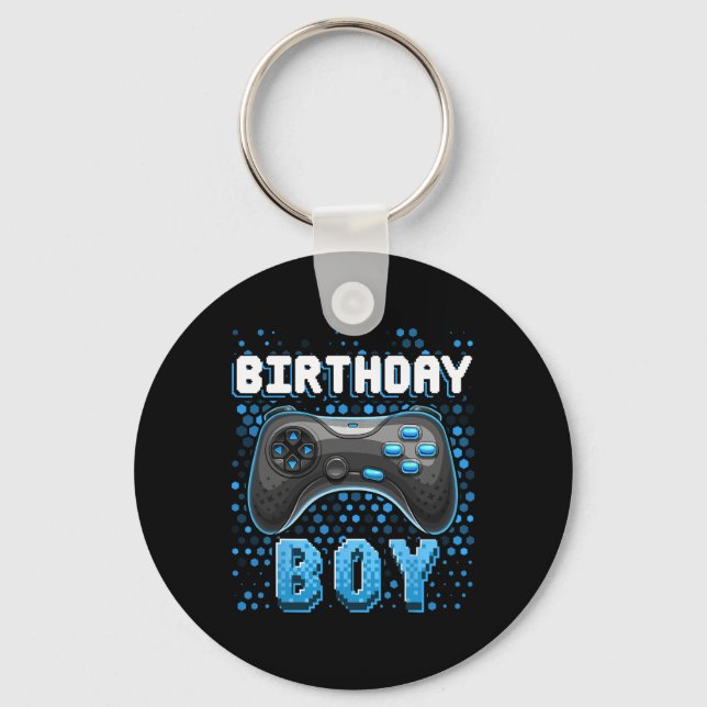 Chaveiro Birthday Boy Video Game Controller Birthday Gamer (Frente)