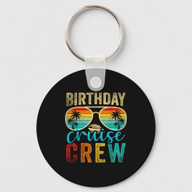 Chaveiro Birthday Cruise Crew Cruise Birthday Cruising Trip (Frente)
