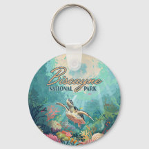 Biscayne National Park Florida Turtle Coral Retro