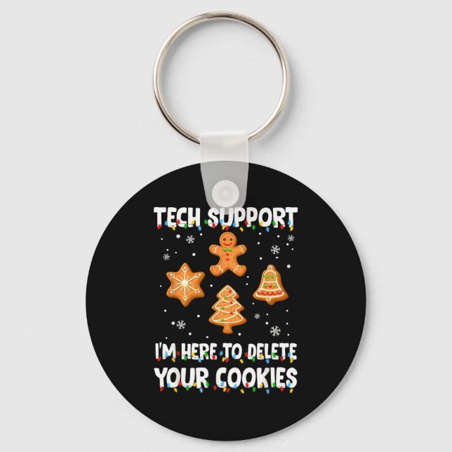 Chaveiro Biscoitos engraçados de gengibre Tech de computado (Frente)