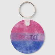 Bisexual pride flag key ring