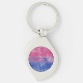 Chaveiro Bisexual pride flag key ring