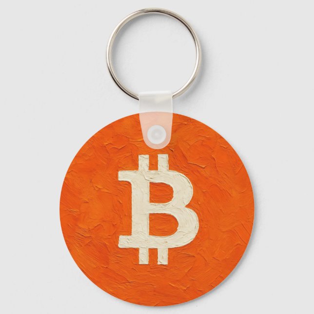 Chaveiro Bitcoin Padrão (Óleo, Estilo: 4) (Frente)