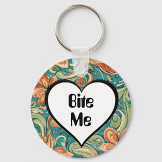 Chaveiro Bite-me Engraçado Coração Retrorna Insuave Design