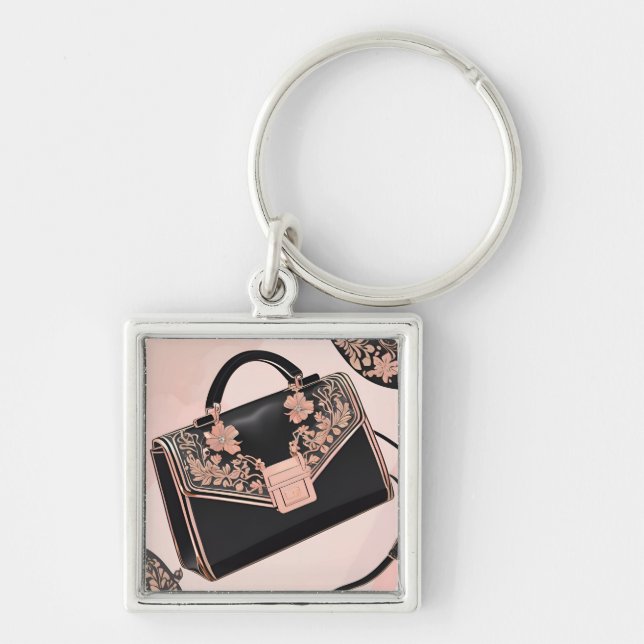 Chaveiro Black and pink AI art  (Frente)