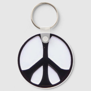 Chaveiro Black and White Peace Symbol