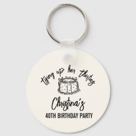 Chaveiro Black Bow Tying Up Her Thirties 40th Birthday