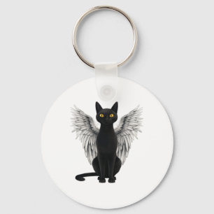 Chaveiro Black Cat Angel Wings