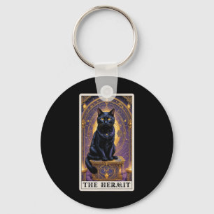 Chaveiro Black Cat Tarot Card The Hermit Halloween Childles