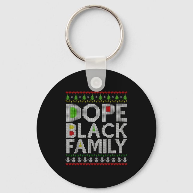 Chaveiro Black Family 2025 Afro Christmas Tree Santa Pj Mat (Frente)