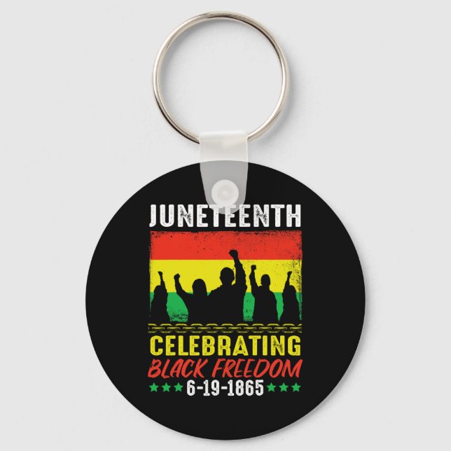 Chaveiro Black Freedom June 19 1865 JuneteAfrican Amer (Frente)