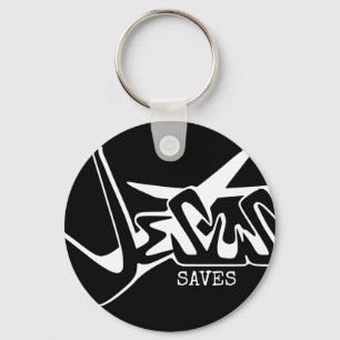 Chaveiro Black Grafite Jesus salva