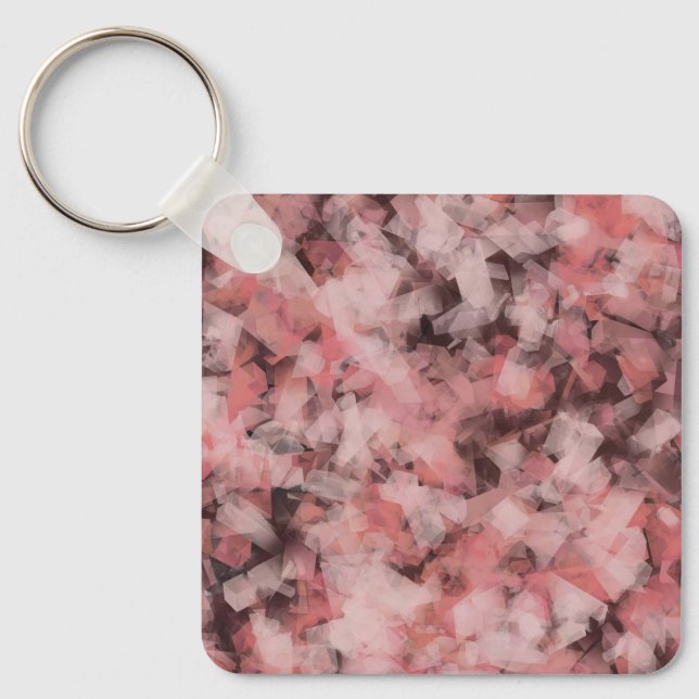 Chaveiro Black Gray Pink White Modern Geometric Abstract (Frente)