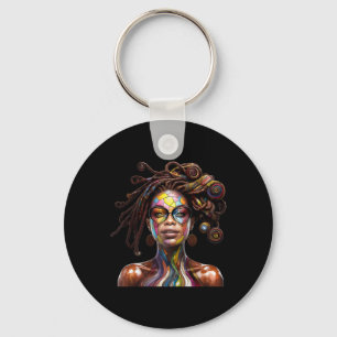 Chaveiro Black History Mês de Arte Preta de Cabelo