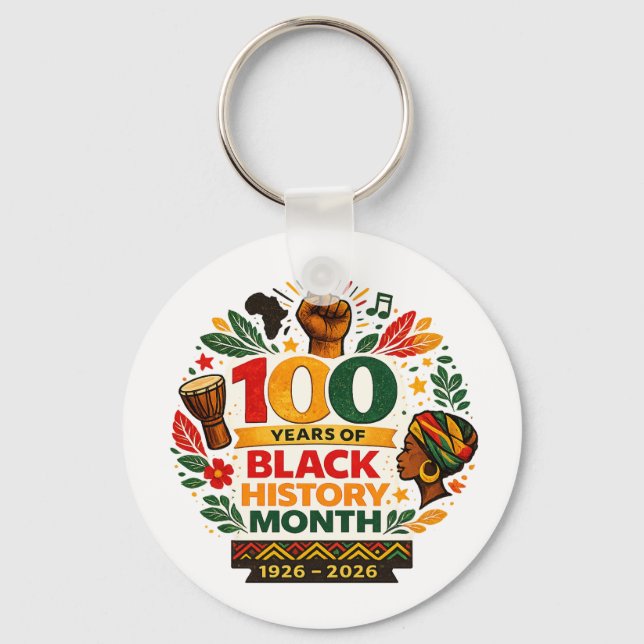 Chaveiro Black History Month Anniversary (Frente)