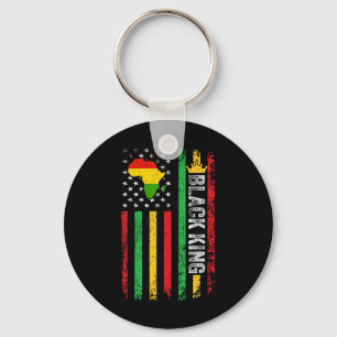 Chaveiro Black King Melanin African American Flag Black You