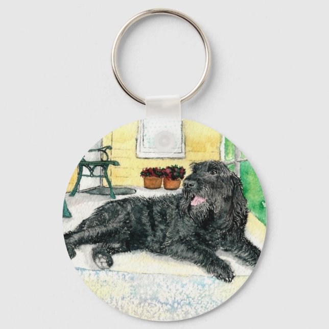 Chaveiro Black Labradoodle (Frente)
