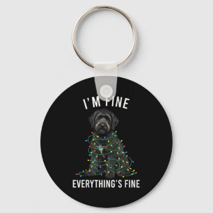 Chaveiro Black Labradoodle Natal Estou Bem Tudo Está