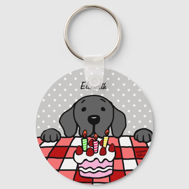 Chaveiro Black Labrador te vigiando (Frente)