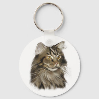 Chaveiro Black Tabby Maine Coon Cat