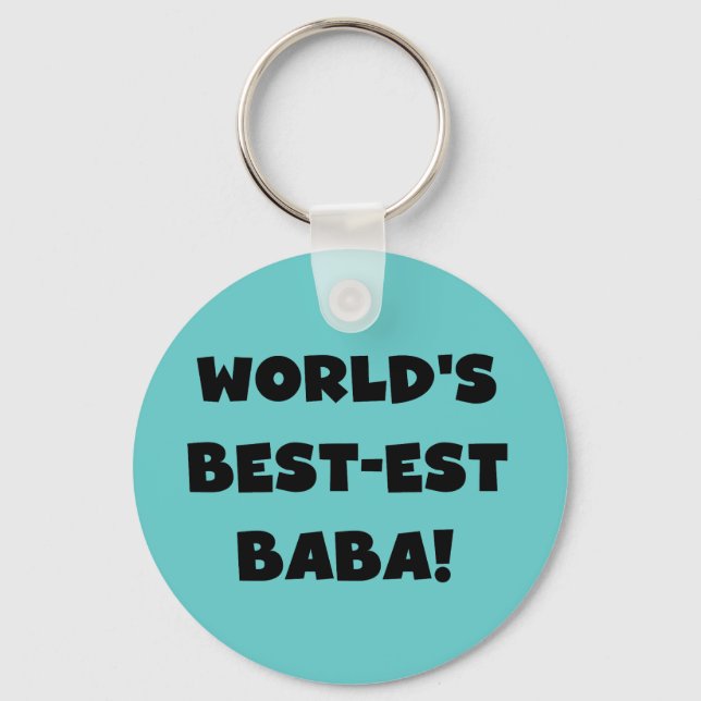 Chaveiro Black Text Best Baba T-shirts e presentes (Frente)