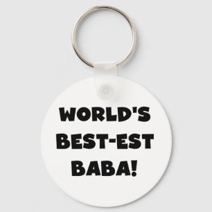 Chaveiro Black Text Best Baba T-shirts e presentes