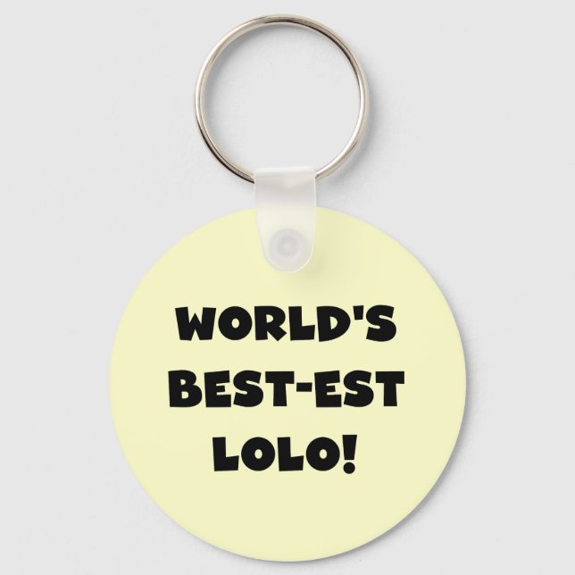 Chaveiro Black Text Best Lolo T-shirts e presentes (Frente)