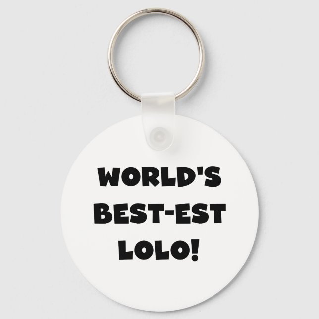 Chaveiro Black Text Best Lolo T-shirts e presentes (Frente)