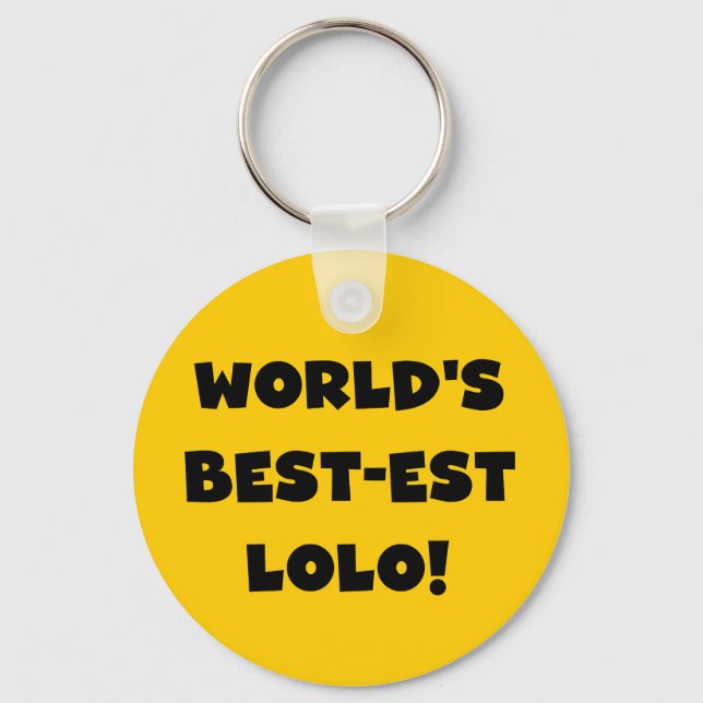Chaveiro Black Text Best Lolo T-shirts e presentes (Frente)