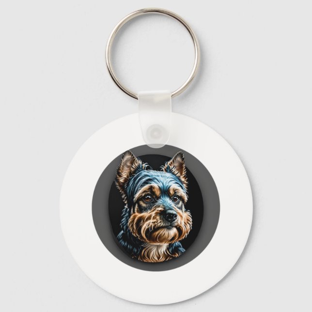 Chaveiro black yorkshire terrier (Frente)