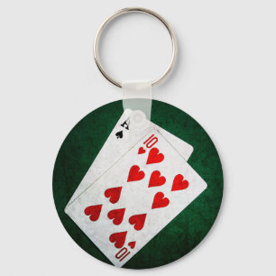 Chaveiro Blackjack 21 ponto - Ace, Dez