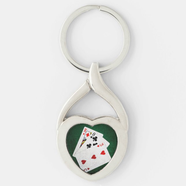 Chaveiro Blackjack 21 pontos - King, Oito, Três (Frente)