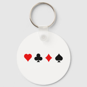 Chaveiro Blackjack / Poker Card Suits: Arte vetorial: