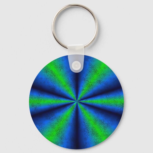 Chaveiro blau grün Regenbogen em Elefantenhaut leder Optik (Frente)