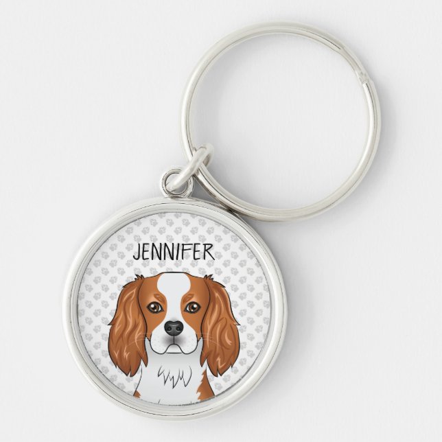 Chaveiro Blenheim Cavalier King Charles Spaniel & Nome Keyc (Frente)