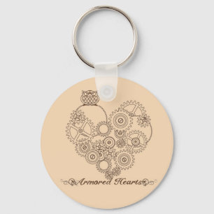 Chaveiro blindado de Steampunk dos corações