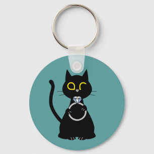 Chaveiro BLING PISCAR OS OLHOS Funny Black Key Ring