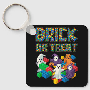 Chaveiro Bloco Construindo Tijolo De Halloween Ou Tratar Cr