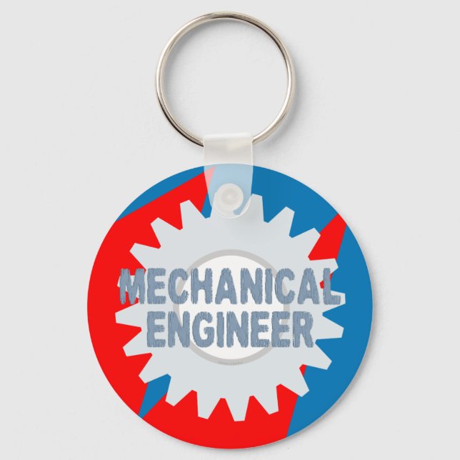 Chaveiro Bloco de cor do Engenheiro mecânico (Frente)