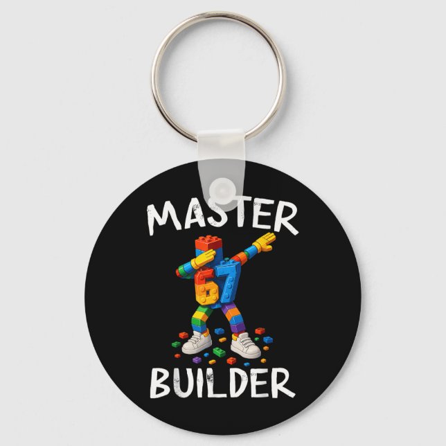 Chaveiro Blocos de Construção Memes Master Builder Dabbing  (Frente)