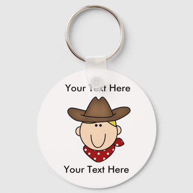 Chaveiro Blona personalizada do cowboy (Frente)