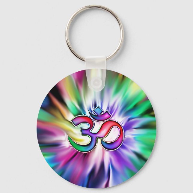 Chaveiro Blooming Rainbow Lotus OM (Frente)