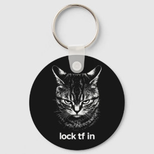 Chaveiro Bloqueio Divertido TF em Gato Gráfico Motivacional