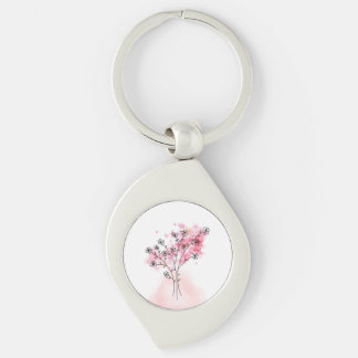 Chaveiro Blossom Breeze – Teardrop Floral Keychain