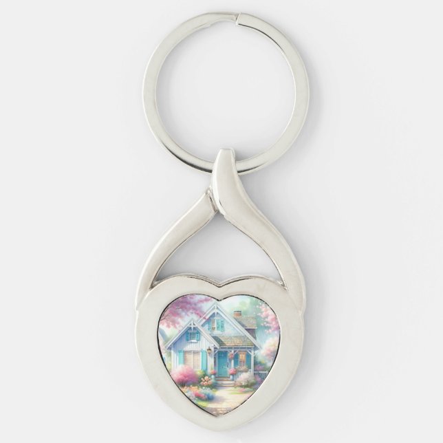 Chaveiro Blossom Lane Blue Cottage Garden (Frente)