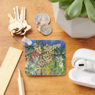 Chaveiro Blossoming Chestnut Branches de Vincent van Gogh