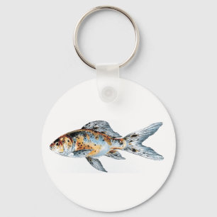 Chaveiro Blue and Orange Shubunkin Goldfish Art