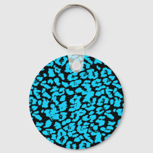 Chaveiro Blue Animal Spots Abstrato